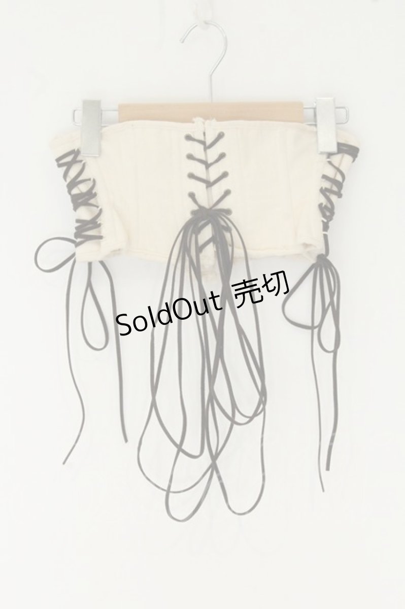 画像3: ATELIER PIERROT / Decay Gauze Corset（ディケイガーゼコルセット）  アイボリー O-26-08-09-027-EL-TO-IG-OS (3)