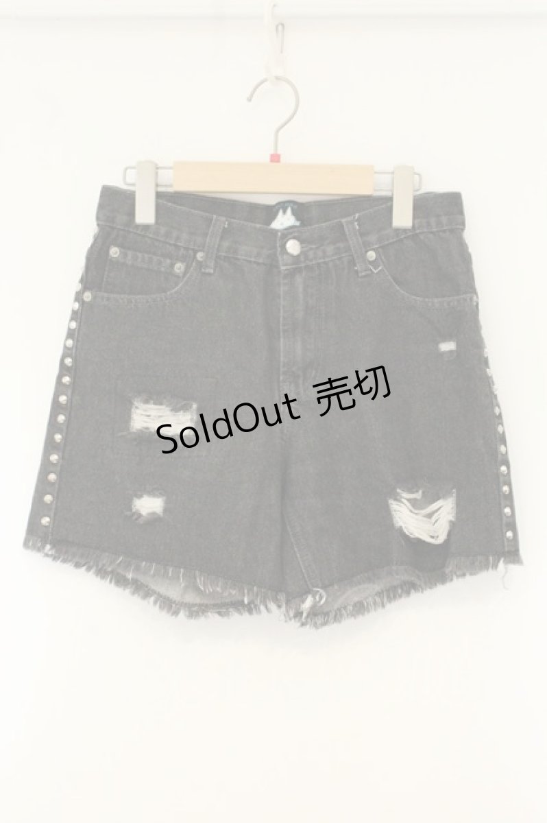 画像1: MINT NeKO / スタッズデニムショートパンツ  グレー O-26-08-10-027-HN-PA-IG-OS (1)