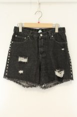 画像1: MINT NeKO / スタッズデニムショートパンツ  グレー O-26-08-10-027-HN-PA-IG-OS (1)