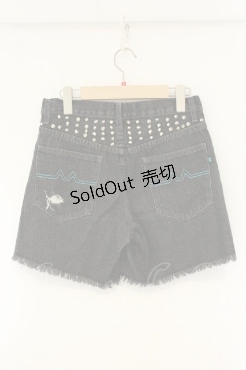 画像3: MINT NeKO / スタッズデニムショートパンツ  グレー O-26-08-10-027-HN-PA-IG-OS (3)