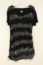 画像1: MINT NeKO / ねこボーダーTシャツ  ブラック O-26-08-10-044-HN-TS-IG-OS (1)