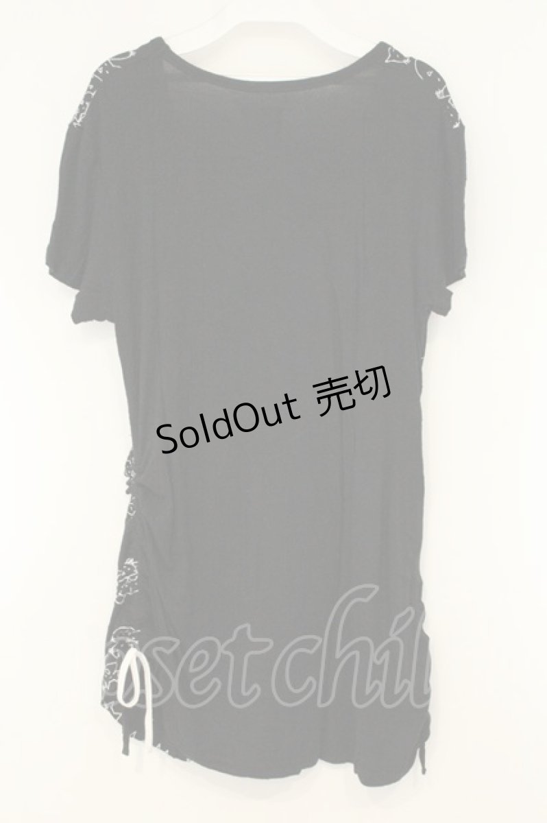 画像3: MINT NeKO / ねこボーダーTシャツ  ブラック O-26-08-10-044-HN-TS-IG-OS (3)