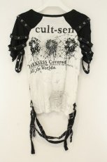 画像4: h.ANARCHY / ベルテッドスリーブTシャツ  ホワイト×ブラック O-26-08-10-046-HN-TO-IG-OS (4)