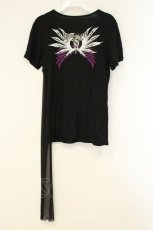 画像3: Sixh / チュールドレープTシャツ  ブラック×パープル×ホワイト O-26-08-10-049-HN-TO-IG-OS (3)