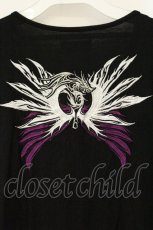 画像4: Sixh / チュールドレープTシャツ  ブラック×パープル×ホワイト O-26-08-10-049-HN-TO-IG-OS (4)