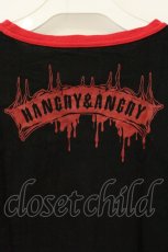 画像4: HANGRY&ANGRY / レイヤード風ボーダー切替カットソー  ブラック×レッド O-26-08-10-050-HN-TO-IG-OS (4)