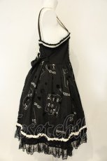 画像4: h.naoto Blood / ※状態難※トランプ刺繍ジャンパースカート  ブラック O-26-08-10-005-HN-OP-OW-OS (4)
