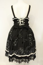 画像5: h.naoto Blood / ※状態難※トランプ刺繍ジャンパースカート  ブラック O-26-08-10-005-HN-OP-OW-OS (5)