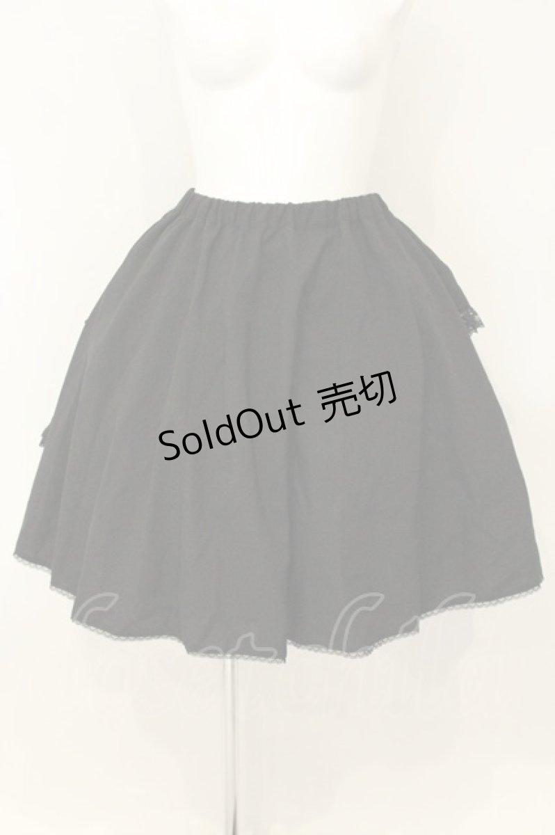 画像1: MIHO MATSUDA / レース配色アシメスカート  ブラック O-26-08-10-007-GO-SK-OW-OS (1)