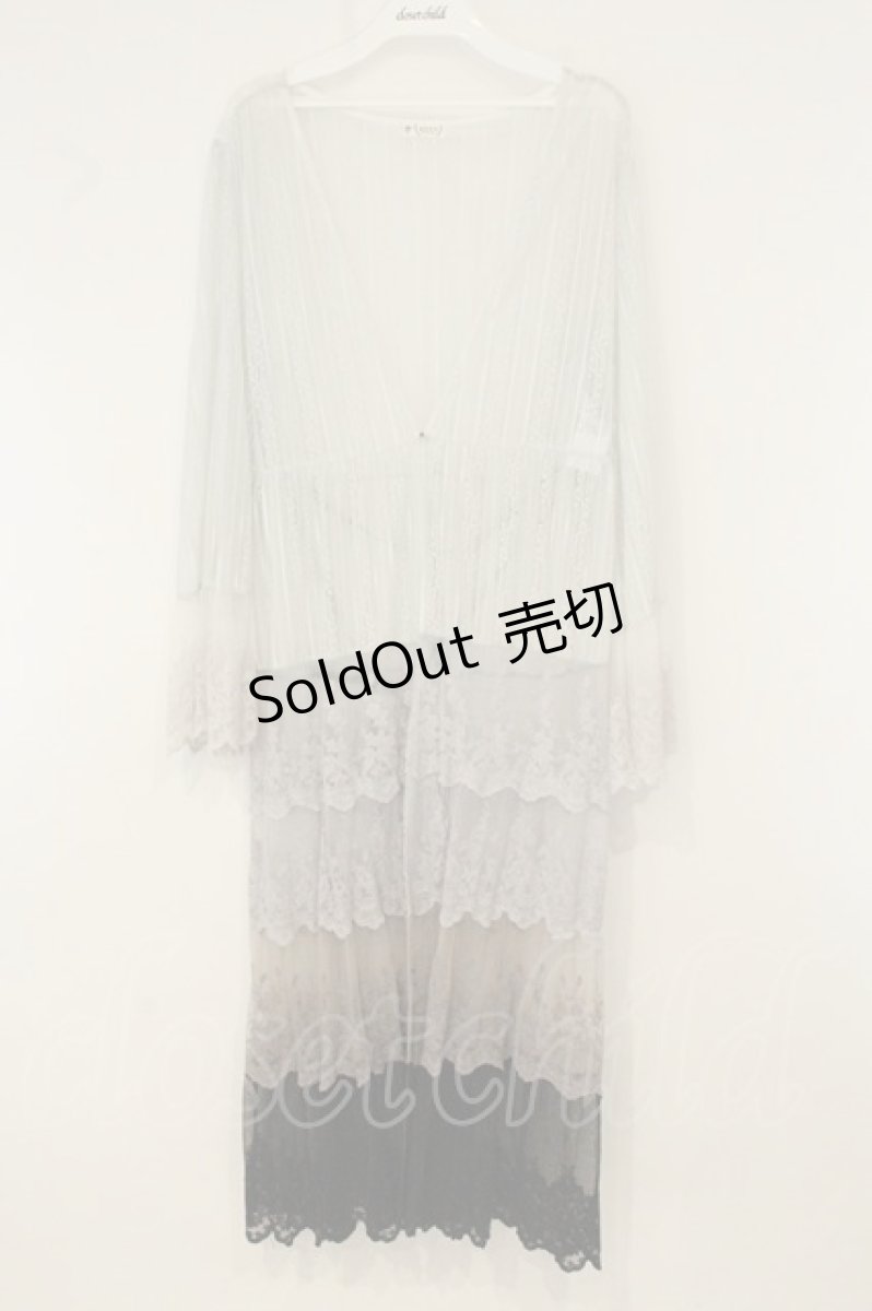 画像1: axes femme / グラデーションレースガウン M グレー O-26-08-10-015-AX-TO-OW-OS (1)