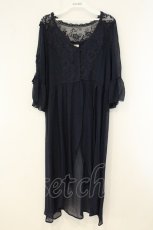 画像1: axes femme / 袖ドロストガウン M ネイビー O-26-08-10-016-AX-TO-OW-OS (1)