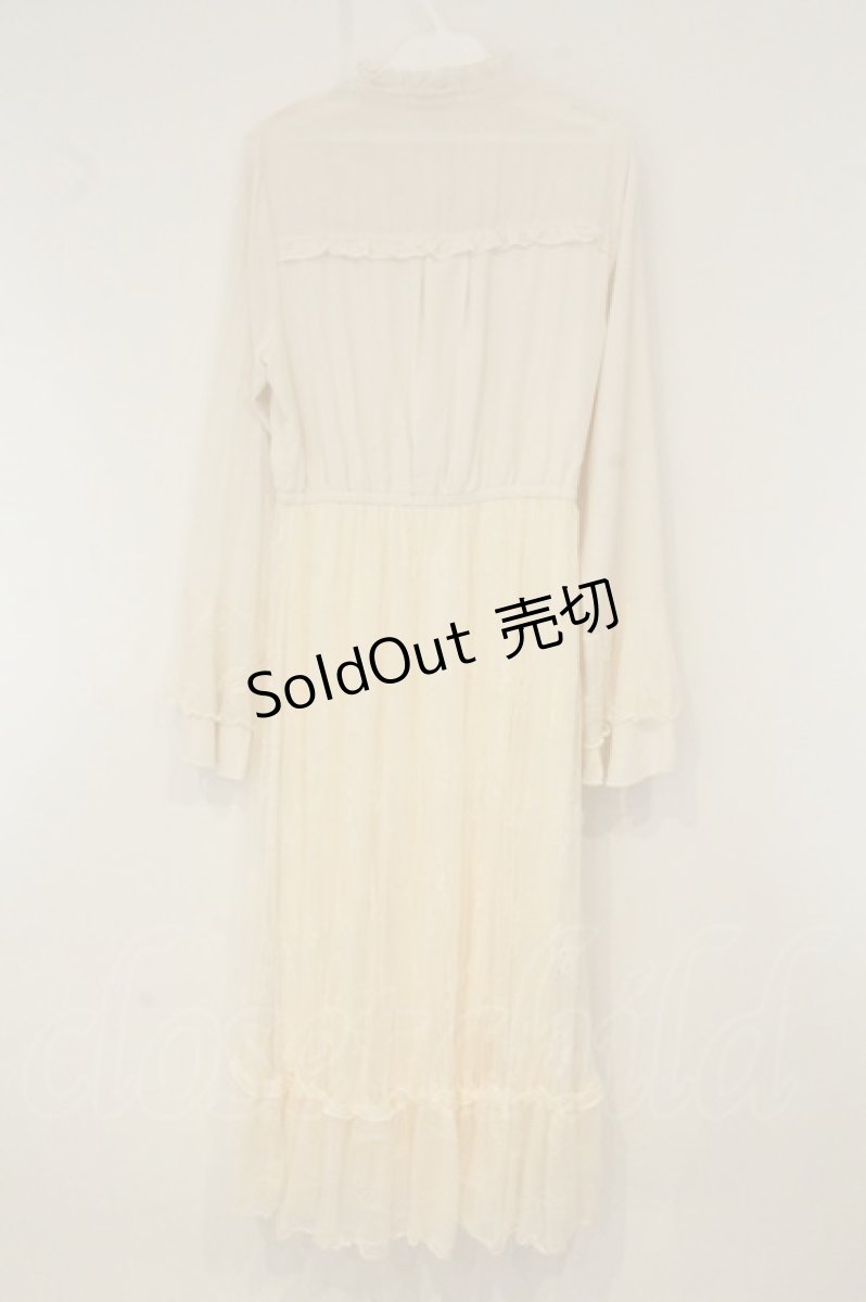 画像4: axes femme / レース切り替えヨークワンピース M キナリ O-26-08-10-019-AX-OP-OW-OS (4)