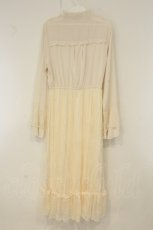 画像4: axes femme / レース切り替えヨークワンピース M キナリ O-26-08-10-019-AX-OP-OW-OS (4)