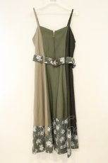 画像1: axes femme / パッチワークワンピース M グリーン O-26-08-10-021-AX-OP-OW-OS (1)