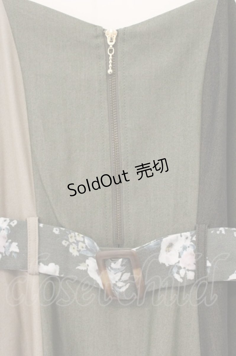 画像2: axes femme / パッチワークワンピース M グリーン O-26-08-10-021-AX-OP-OW-OS (2)