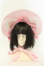 画像1: Hoshibako Works / Sweet Unbirthday　デコレーションボンネット  ピンク O-26-08-11-001-LO-AC-OW-OS (1)