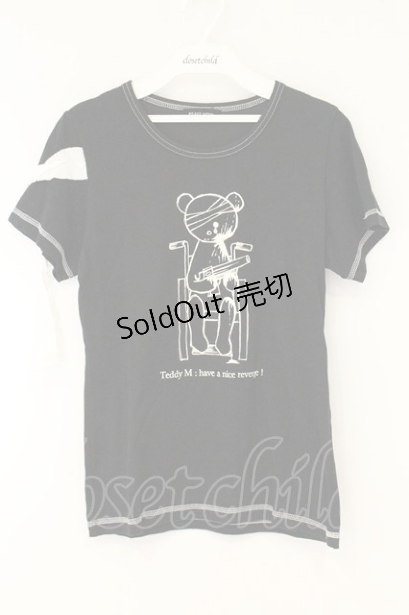 画像1: PEACE NOW / くまプリントTシャツ M ブラック O-26-08-11-033-PU-TS-IG-OS (1)