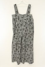 画像1: Jane Marple Dans Le Salon / Picnic clothサロペットドレス M クロ*シロ O-26-08-11-039-JM-OP-IG-OS (1)
