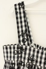 画像2: Jane Marple Dans Le Salon / Picnic clothサロペットドレス M クロ*シロ O-26-08-11-039-JM-OP-IG-OS (2)
