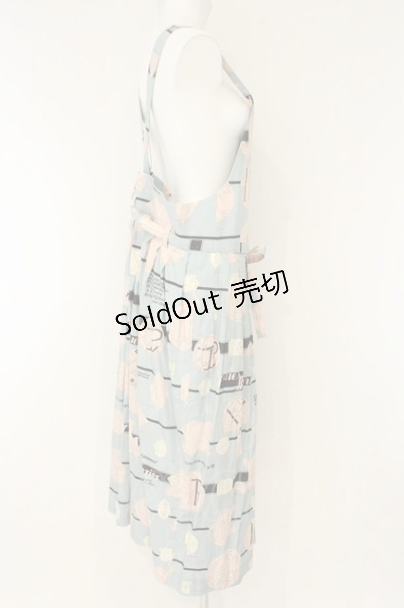 画像3: Jane Marple / Jolies broderies apron dress（ジョリスブロードリーエプロンドレス） M サックス O-26-08-11-040-JM-OP-IG-OS (3)