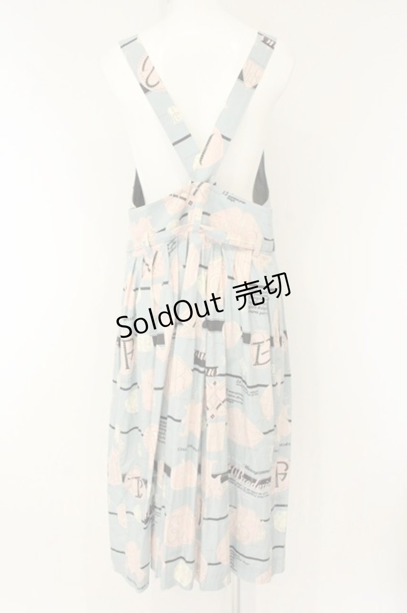 画像4: Jane Marple / Jolies broderies apron dress（ジョリスブロードリーエプロンドレス） M サックス O-26-08-11-040-JM-OP-IG-OS (4)