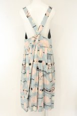 画像4: Jane Marple / Jolies broderies apron dress（ジョリスブロードリーエプロンドレス） M サックス O-26-08-11-040-JM-OP-IG-OS (4)