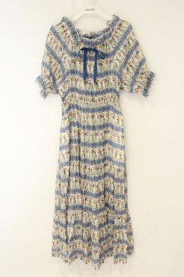 Preview of Parade smock dress（パレードスモックエプロン） M シロ×ブルー