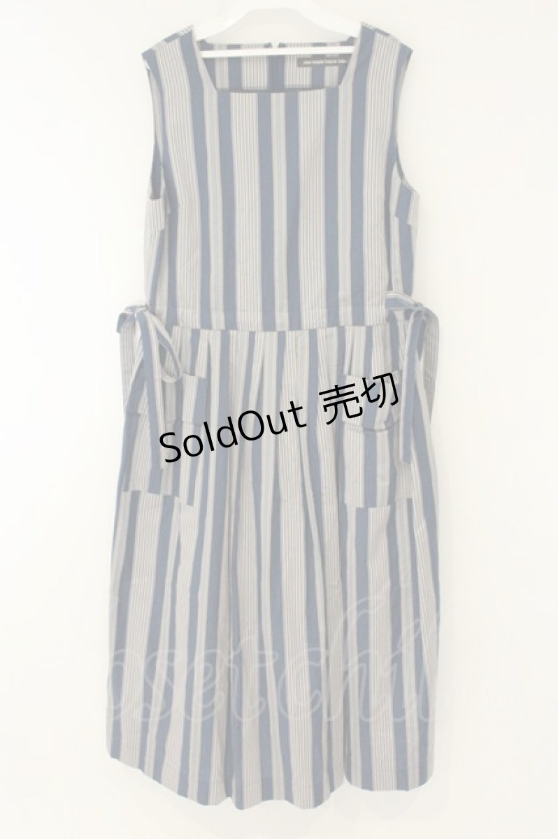 画像1: Jane Marple Dans Le Salon / Vintage stripe square dress（ヴィンテージストライプスクエアドレス） M ブルー系 O-26-08-11-042-JM-OP-IG-OS (1)