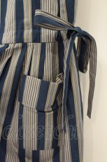 画像3: Jane Marple Dans Le Salon / Vintage stripe square dress（ヴィンテージストライプスクエアドレス） M ブルー系 O-26-08-11-042-JM-OP-IG-OS (3)
