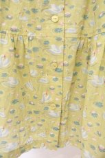 画像4: Jane Marple / Manon tiered dress（マノンティアードドレス） M イエロー系 O-26-08-11-045-JM-OP-IG-OS (4)