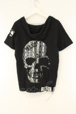 画像3: SEX POT ReVeNGe / スタッズ＆ワッペン配色パーカー  ブラック O-26-08-11-049-SP-TO-OW-OS (3)