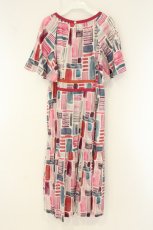 画像4: Jane Marple Dans Le Salon / Constructed stripes surf dress(コンストラクティッドストライプスカーフドレス) M ピンク×シロ O-26-08-11-051-JM-OP-IG-OS (4)