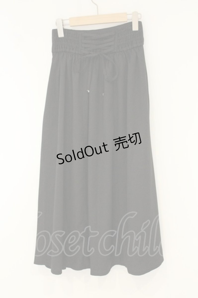 画像3: axes femme / チャイナボタン編上スカート F クロ O-26-08-11-005-AX-SK-OW-OS (3)