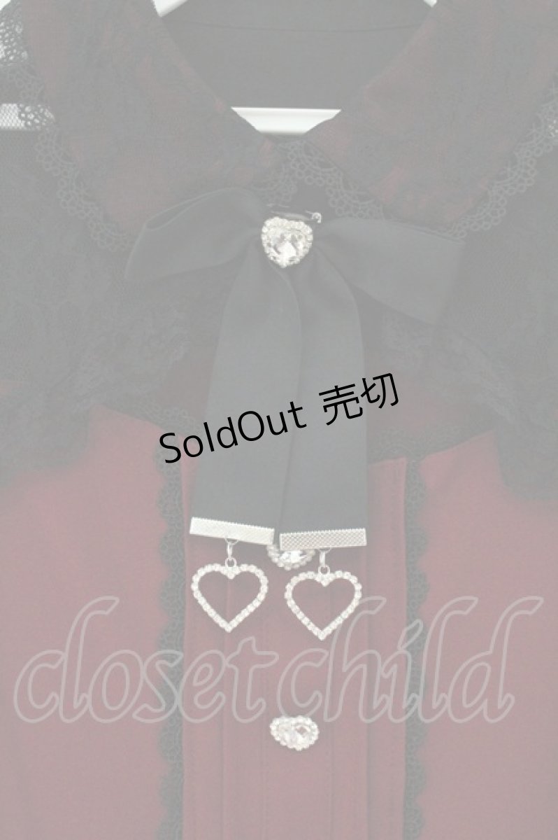 画像2: DearMyLove / レースフリルハートビジューブラウス M ワイン O-26-08-11-053-GO-BL-OW-OS (2)