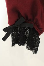 画像3: DearMyLove / レースフリルハートビジューブラウス M ワイン O-26-08-11-053-GO-BL-OW-OS (3)