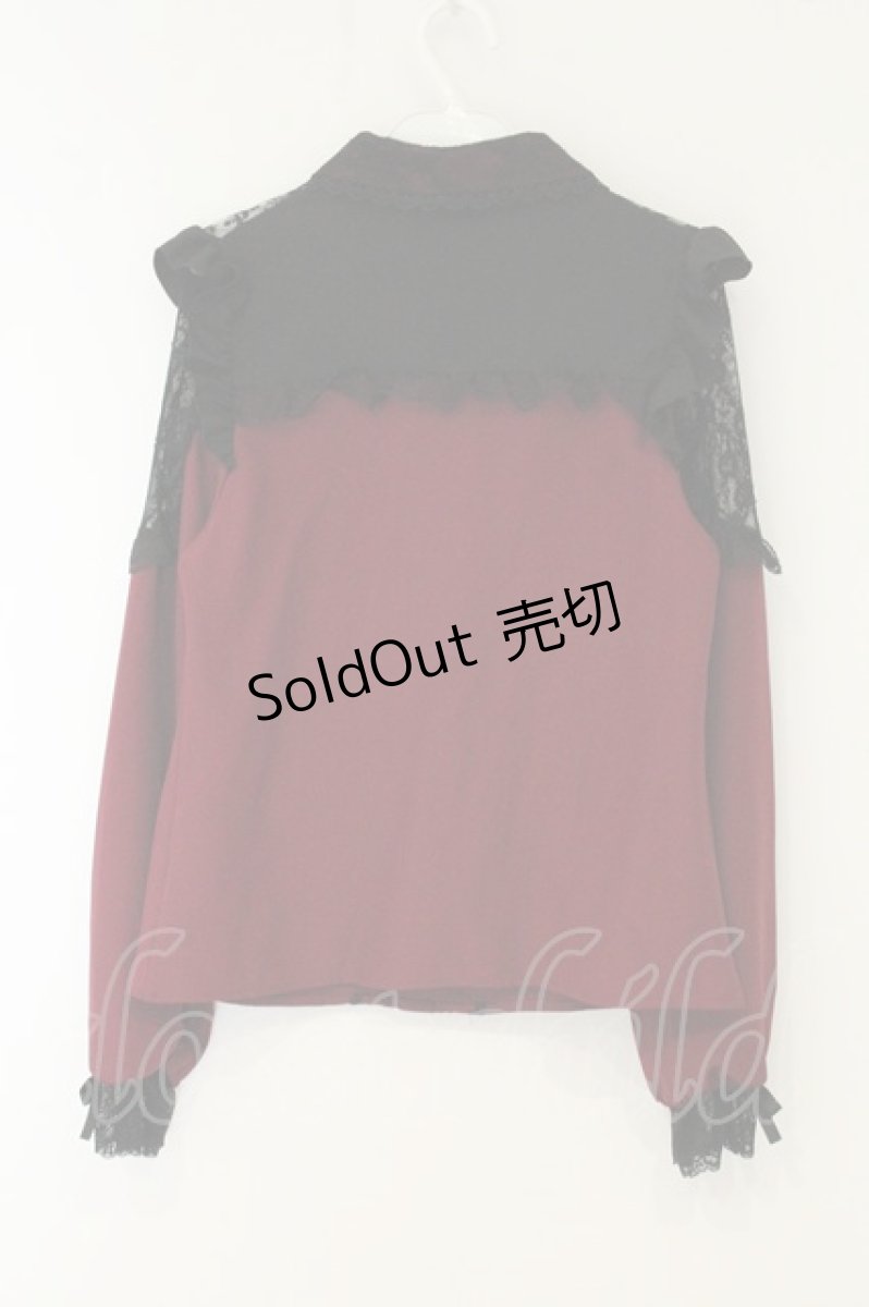 画像4: DearMyLove / レースフリルハートビジューブラウス M ワイン O-26-08-11-053-GO-BL-OW-OS (4)