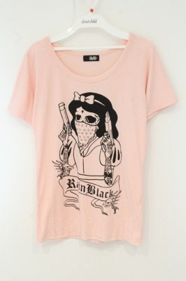 Preview of ダークグラフィックTシャツ  ピンク
