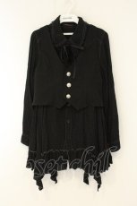 画像1: ALGONQUINS / ベスト付きシャツワンピース F ブラック O-26-08-11-060-AL-OP-OW-OS (1)