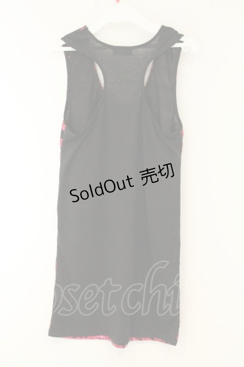 画像3: GLAD NEWS / スパンコールボーダータンクトップ  ブラック×ピンク O-26-08-11-061-PU-TO-OW-OS (3)