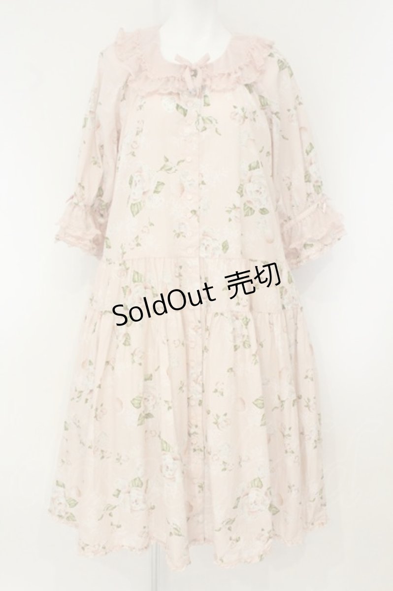 画像1: PINK HOUSE / ポワン・ド・ローズプリントミディワンピース  ピンク O-26-08-11-068-LO-OP-IG-OS (1)