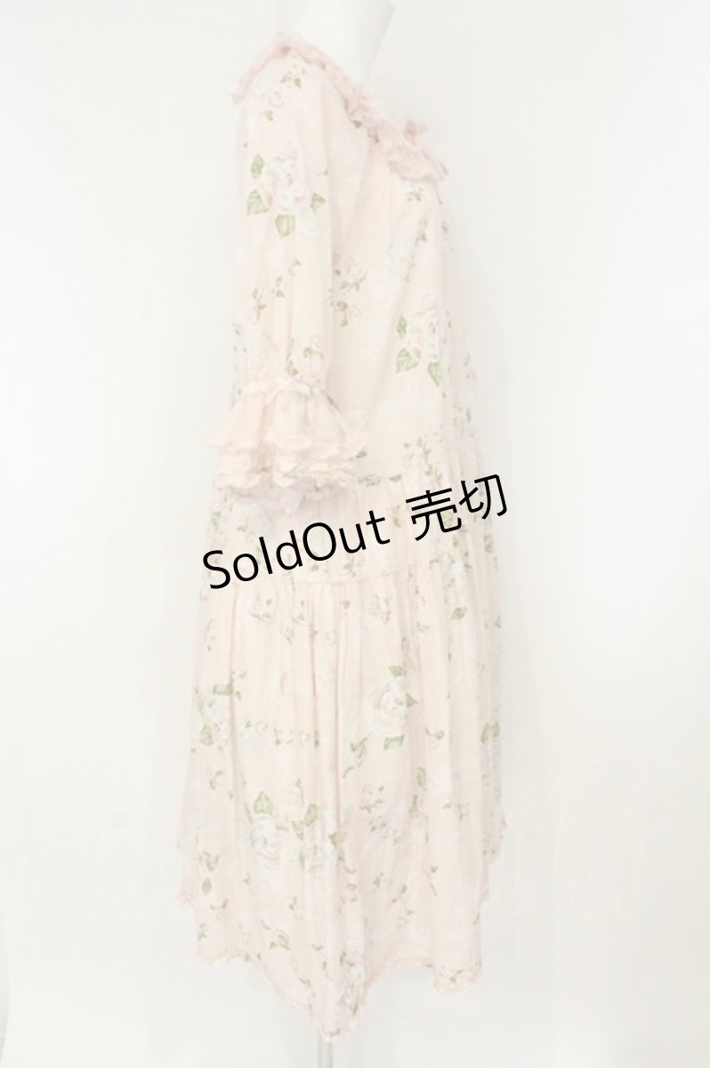 画像4: PINK HOUSE / ポワン・ド・ローズプリントミディワンピース  ピンク O-26-08-11-068-LO-OP-IG-OS (4)