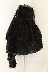 画像4: FRILL / 薔薇刺繍別珍フィッシュテールスカート  ブラック O-26-08-11-069-HN-SK-OW-OS (4)