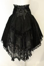 画像5: FRILL / 薔薇刺繍別珍フィッシュテールスカート  ブラック O-26-08-11-069-HN-SK-OW-OS (5)