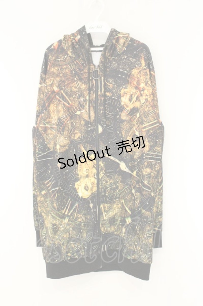画像1: NieR Clothing / 転写ZIPパーカー F 時計盤（ブラック） O-26-08-11-009-PU-TO-OW-OS (1)