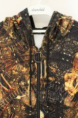 画像2: NieR Clothing / 転写ZIPパーカー F 時計盤（ブラック） O-26-08-11-009-PU-TO-OW-OS (2)