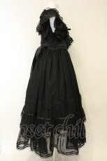 画像4: Triple fortune / ロングドレス  ブラック シフォン O-26-08-11-080-EL-OP-IG-OS (4)