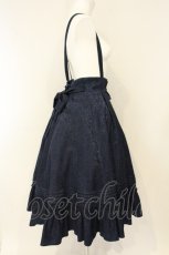 画像3: Amavel / Elegant Doll ミドル丈スカート  ネイビー ジャガード O-26-08-11-082-CA-SK-IG-OS (3)
