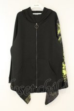 画像1: NieR Clothing / 着物袖風ZIPパーカー F ブラック×イエロー O-26-08-11-010-PU-TO-OW-OS (1)