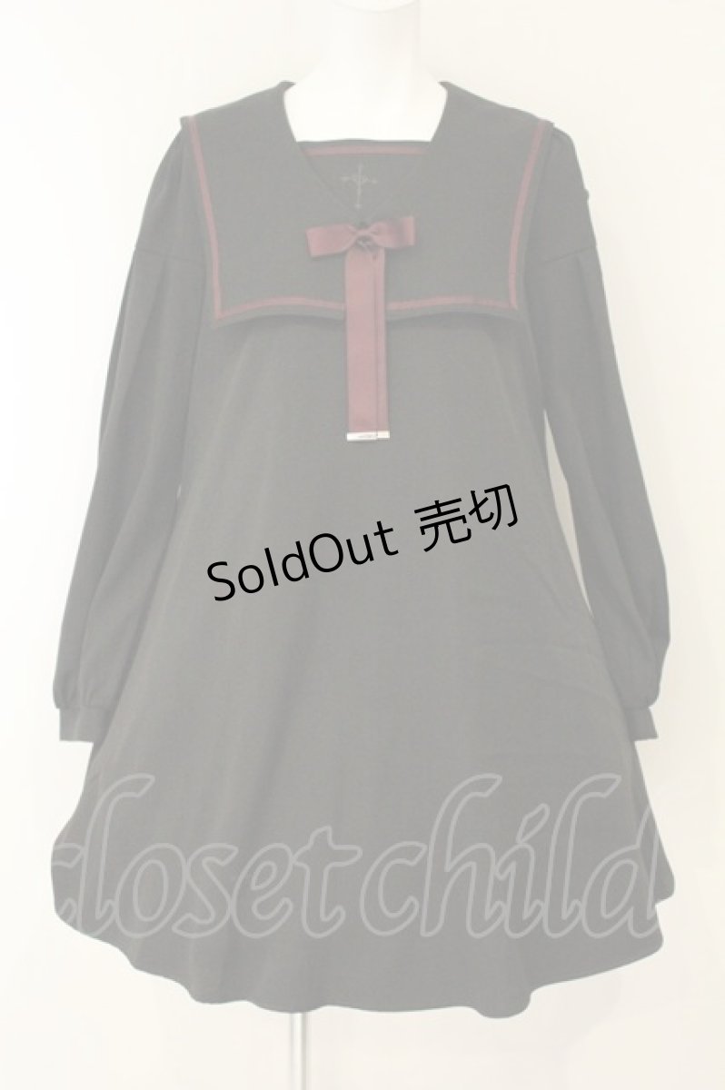 画像1: Amavel / Heart Crossフードセーラーワンピース  クロ O-26-08-11-084-CA-TO-IG-OS (1)