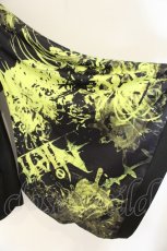 画像2: NieR Clothing / 着物袖風ZIPパーカー F ブラック×イエロー O-26-08-11-010-PU-TO-OW-OS (2)